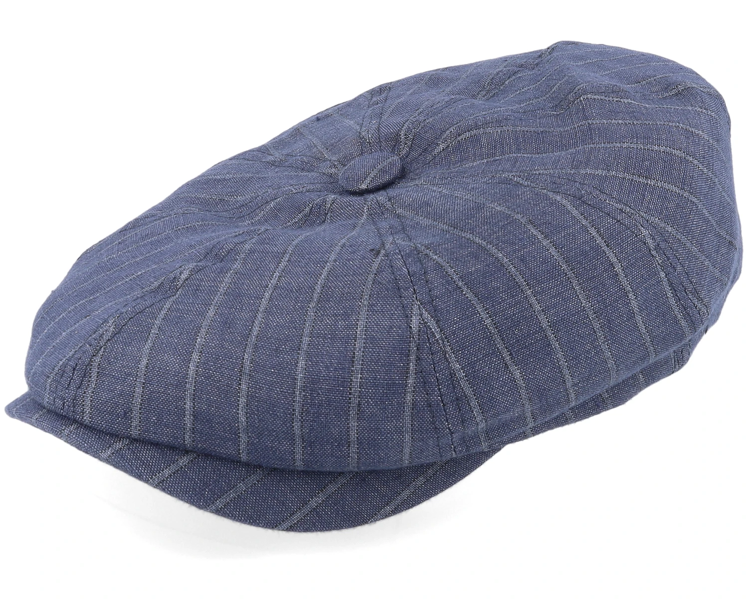 Hatteras Linen Pinstripe Blue Flat Cap - Stetson 3 Hatteras Linen Pinstripe Blue Flat Cap - Stetson