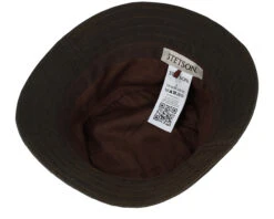 Waxed Organic Cotton Olive Bucket - Stetson -Stetson 4063633126888 5