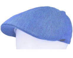 Texas Linen Herringbone Blue Flatcap - Stetson -Stetson 4063633128424 5