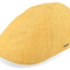Texas Linen Herringbone Yellow Flatcap - Stetson -Stetson 4063633128448 1