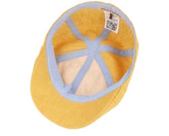 Texas Linen Herringbone Yellow Flatcap - Stetson -Stetson 4063633128448 4