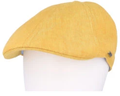 Texas Linen Herringbone Yellow Flatcap - Stetson -Stetson 4063633128448 5