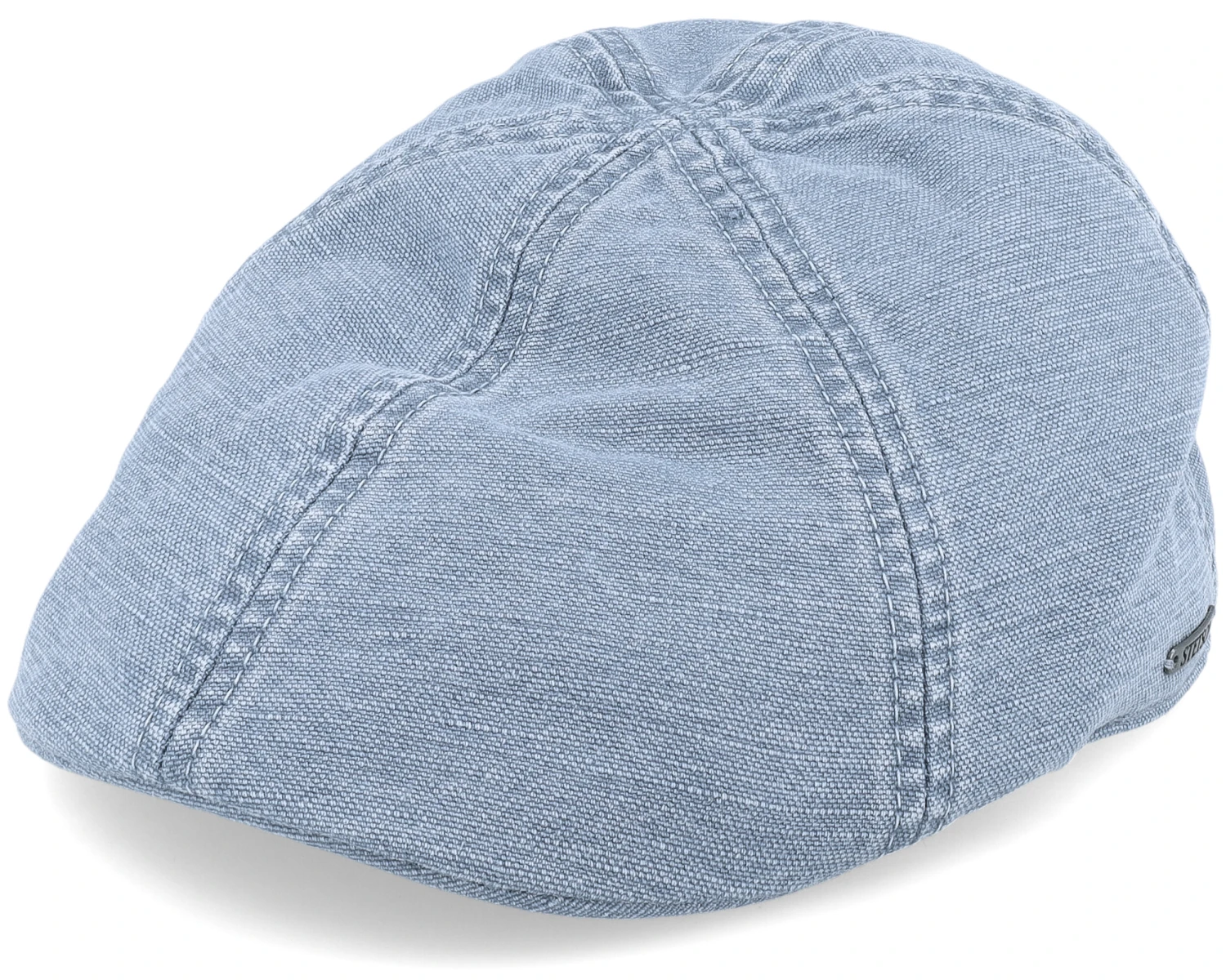 Texas Cotton/Linen Blue Flat Cap - Stetson 3 Texas Cotton/Linen Blue Flat Cap - Stetson