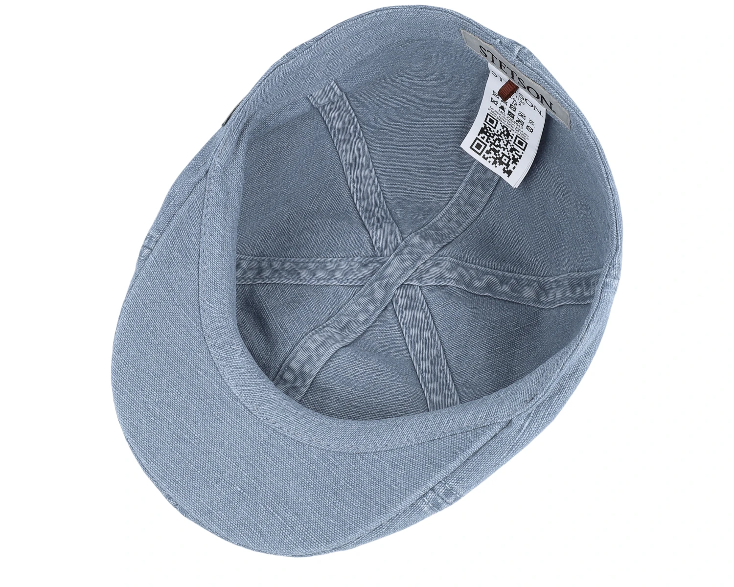 Texas Cotton/Linen Blue Flat Cap - Stetson 6 Texas Cotton/Linen Blue Flat Cap - Stetson - Image 4