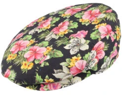 Ivy Cap Cotton Hawaii Print Floral Pattern Flat Cap - Stetson
