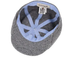 Hatteras Cotton Jersey Blue/White Flat Cap - Stetson -Stetson 4063633129476 4