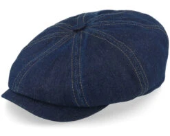 Hatteras Sustainable Denim Blue Flat Cap - Stetson
