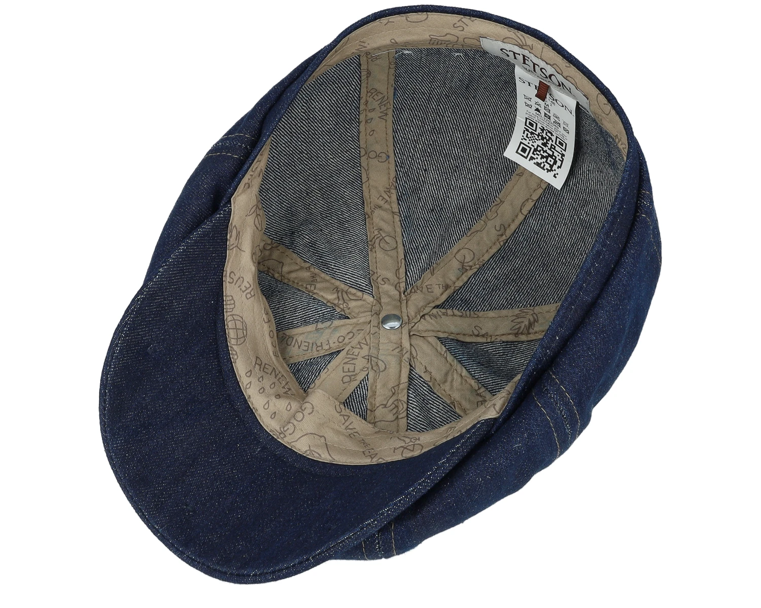 Hatteras Sustainable Denim Blue Flat Cap - Stetson 6 Hatteras Sustainable Denim Blue Flat Cap - Stetson - Image 4