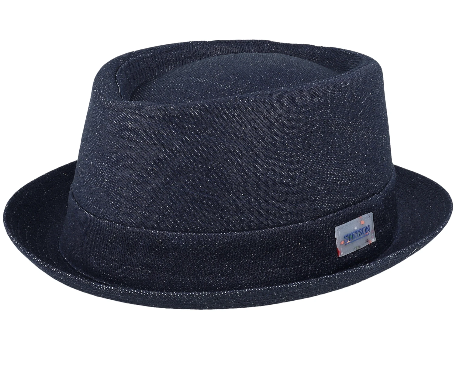 Sustainable Denim Blue Pork Pie - Stetson 3 Sustainable Denim Blue Pork Pie - Stetson