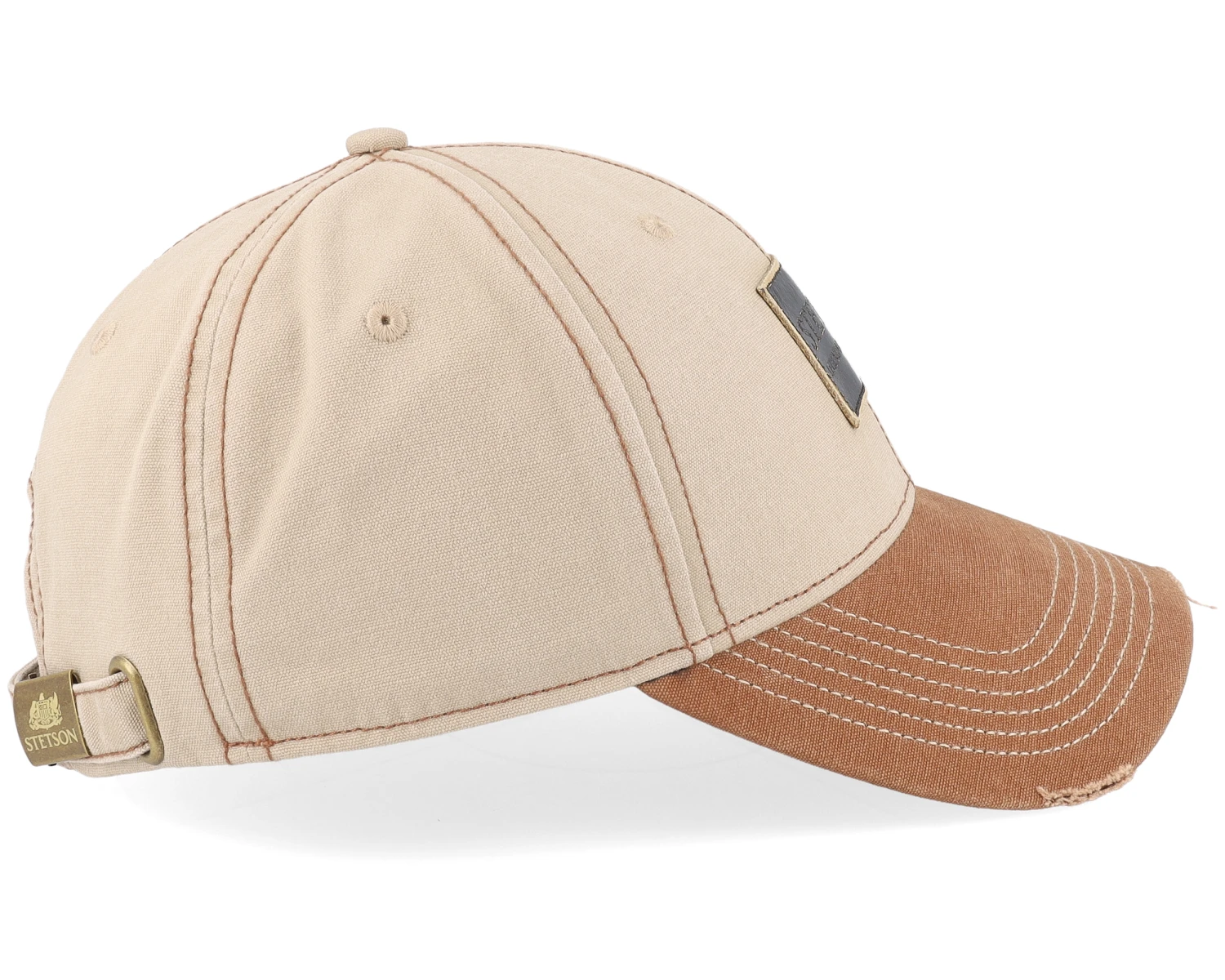 Baseball Leather Patch Vintage Beige Adjustable - Stetson 6 Baseball Leather Patch Vintage Beige Adjustable - Stetson - Image 4