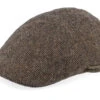 Texas Wool Herringbone Brown Flat Cap - Stetson -Stetson 4063633145094 1