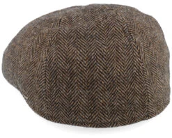 Texas Wool Herringbone Brown Flat Cap - Stetson -Stetson 4063633145094 2