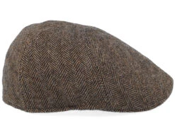 Texas Wool Herringbone Brown Flat Cap - Stetson -Stetson 4063633145094 3