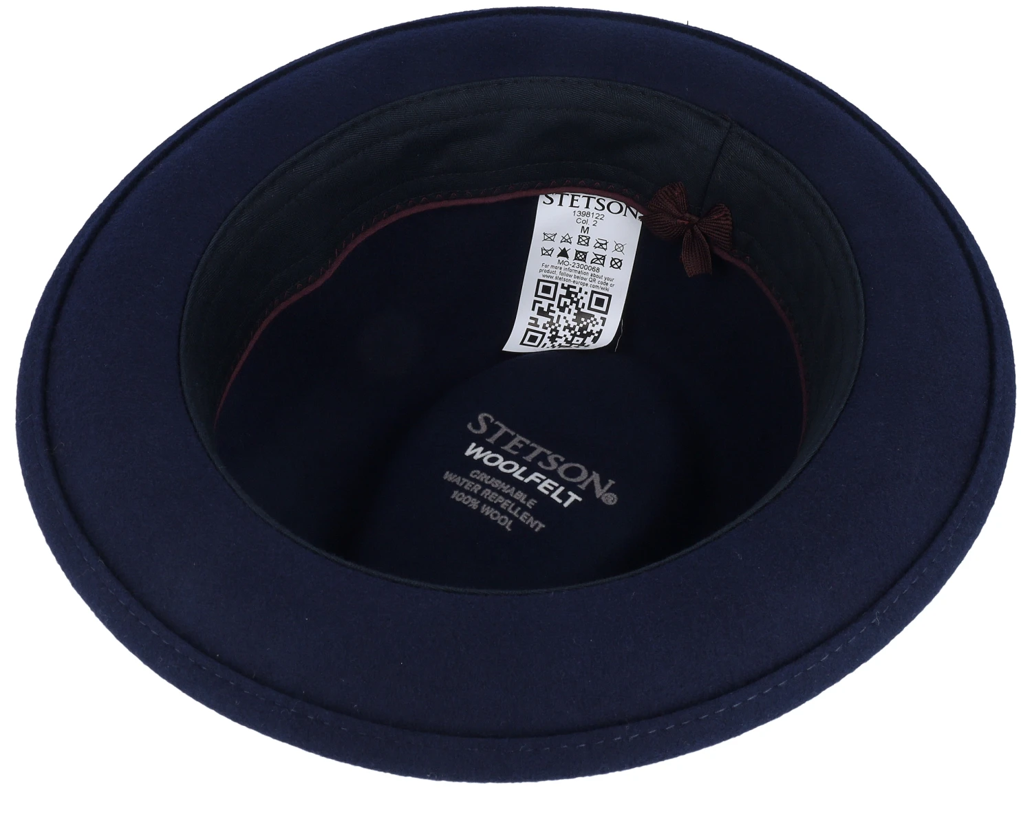 Player Woolfelt Navy Fedora - Stetson 6 Player Woolfelt Navy Fedora - Stetson - Image 4