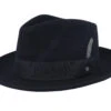 Woolfelt Metal Feather Black Fedora - Stetson