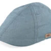 Texas Waxed Cotton Light Blue Flat Cap - Stetson