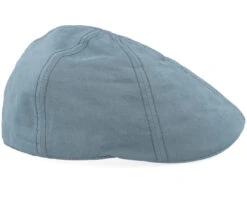 Texas Waxed Cotton Light Blue Flat Cap - Stetson -Stetson 4063633149535 3