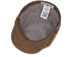 6-panel Cap Soft Cotton Brown Flat Cap - Stetson -Stetson 4063633149900 4
