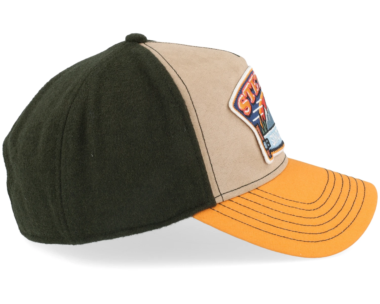 Cap Hacksaw Beige/Dark Green/Yellow Trucker - Stetson 6 Cap Hacksaw Beige/Dark Green/Yellow Trucker - Stetson - Image 4
