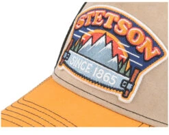 Cap Hacksaw Beige/Dark Green/Yellow Trucker - Stetson 13 Cap Hacksaw Beige/Dark Green/Yellow Trucker - Stetson -Stetson 4063633151552 6