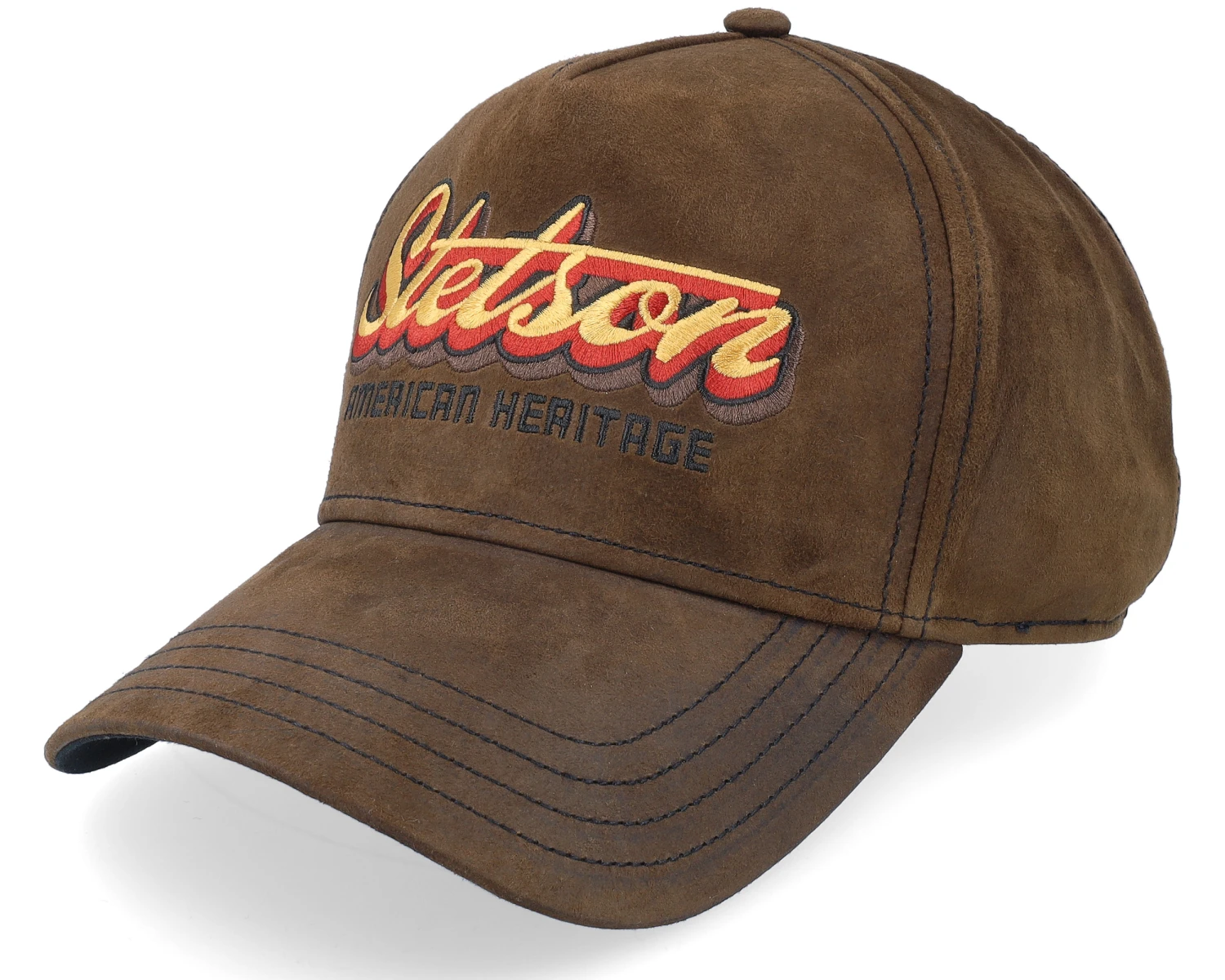 Trucker Cap Oily Goat Brown Suede Adjustable - Stetson 3 Trucker Cap Oily Goat Brown Suede Adjustable - Stetson
