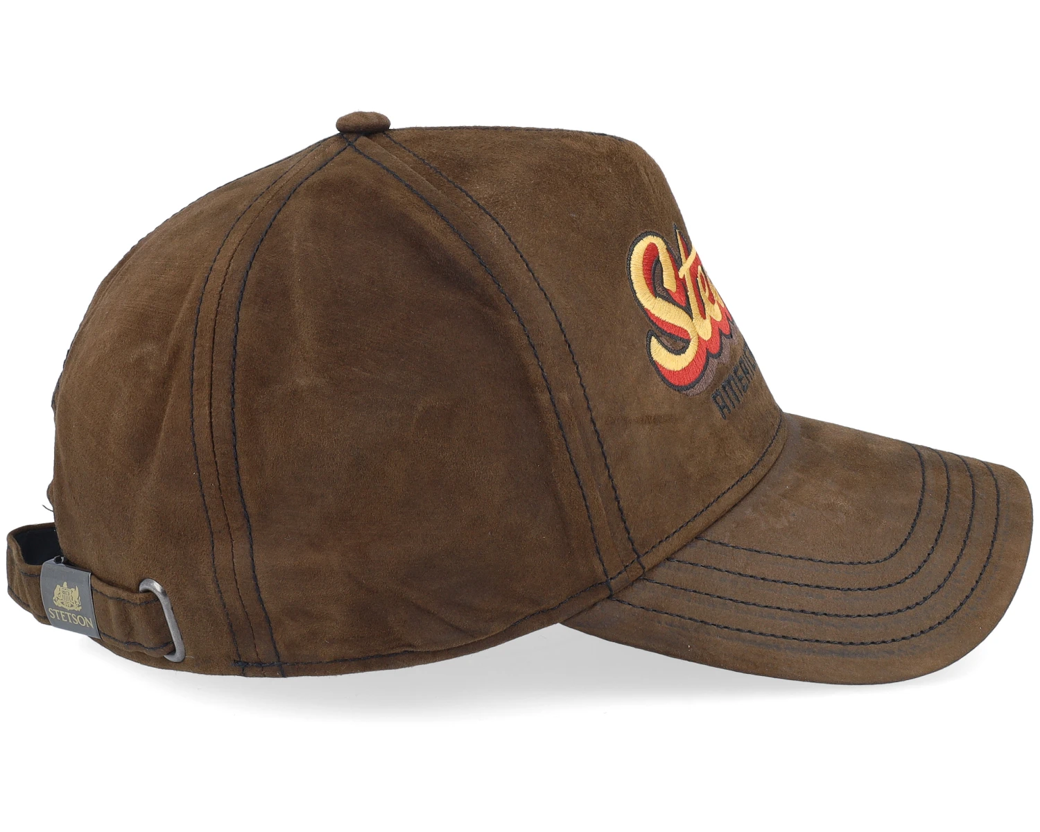 Trucker Cap Oily Goat Brown Suede Adjustable - Stetson 6 Trucker Cap Oily Goat Brown Suede Adjustable - Stetson - Image 4