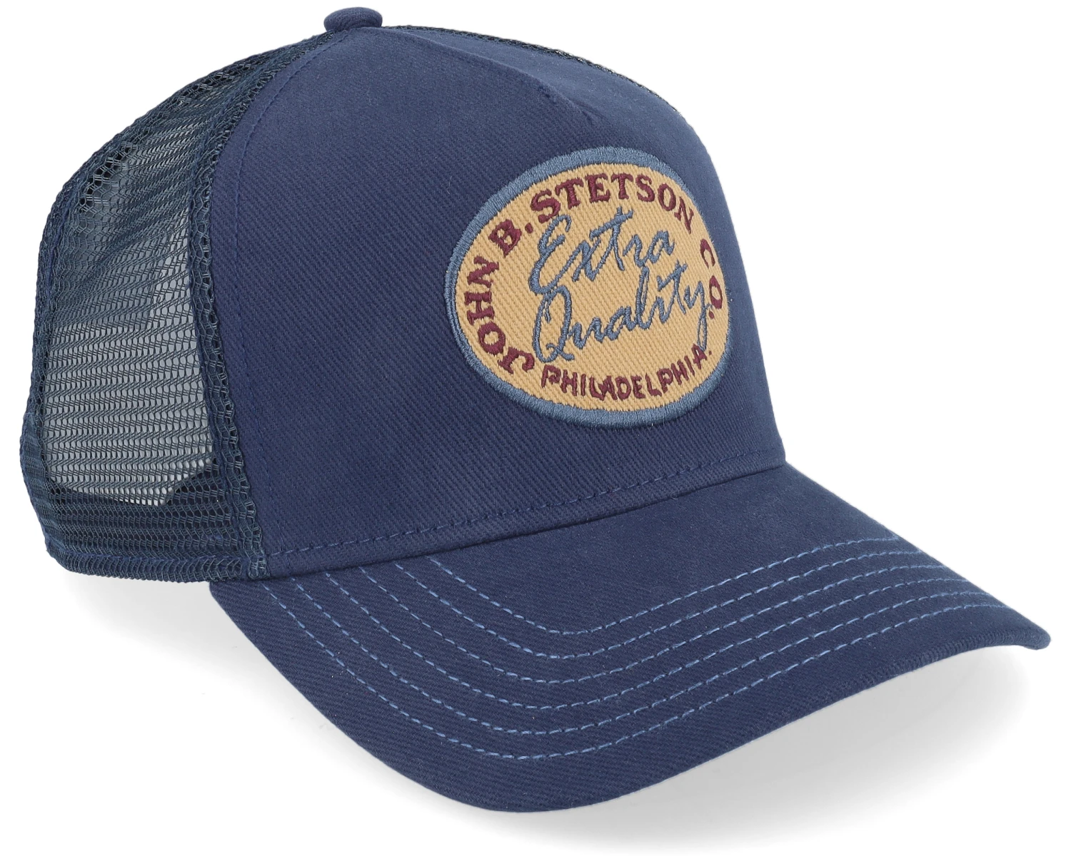 Vintage Brushed Twill Navy Trucker - Stetson 4 Vintage Brushed Twill Navy Trucker - Stetson - Image 2