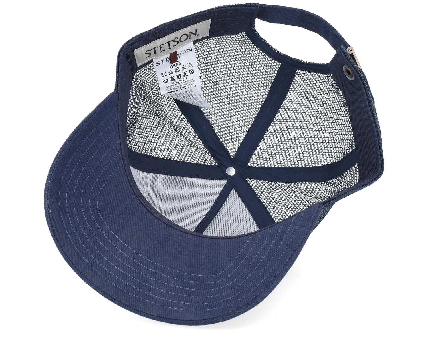 Vintage Brushed Twill Navy Trucker - Stetson 7 Vintage Brushed Twill Navy Trucker - Stetson - Image 5