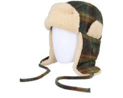Bomber Cap Wool Check Green Trapper - Stetson -Stetson 4063633156076 3