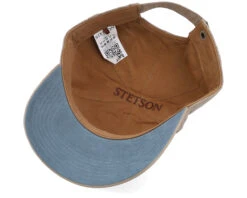 Baseball Cap Waxed Cotton Beige Adjustable - Stetson -Stetson 4063633156236 5