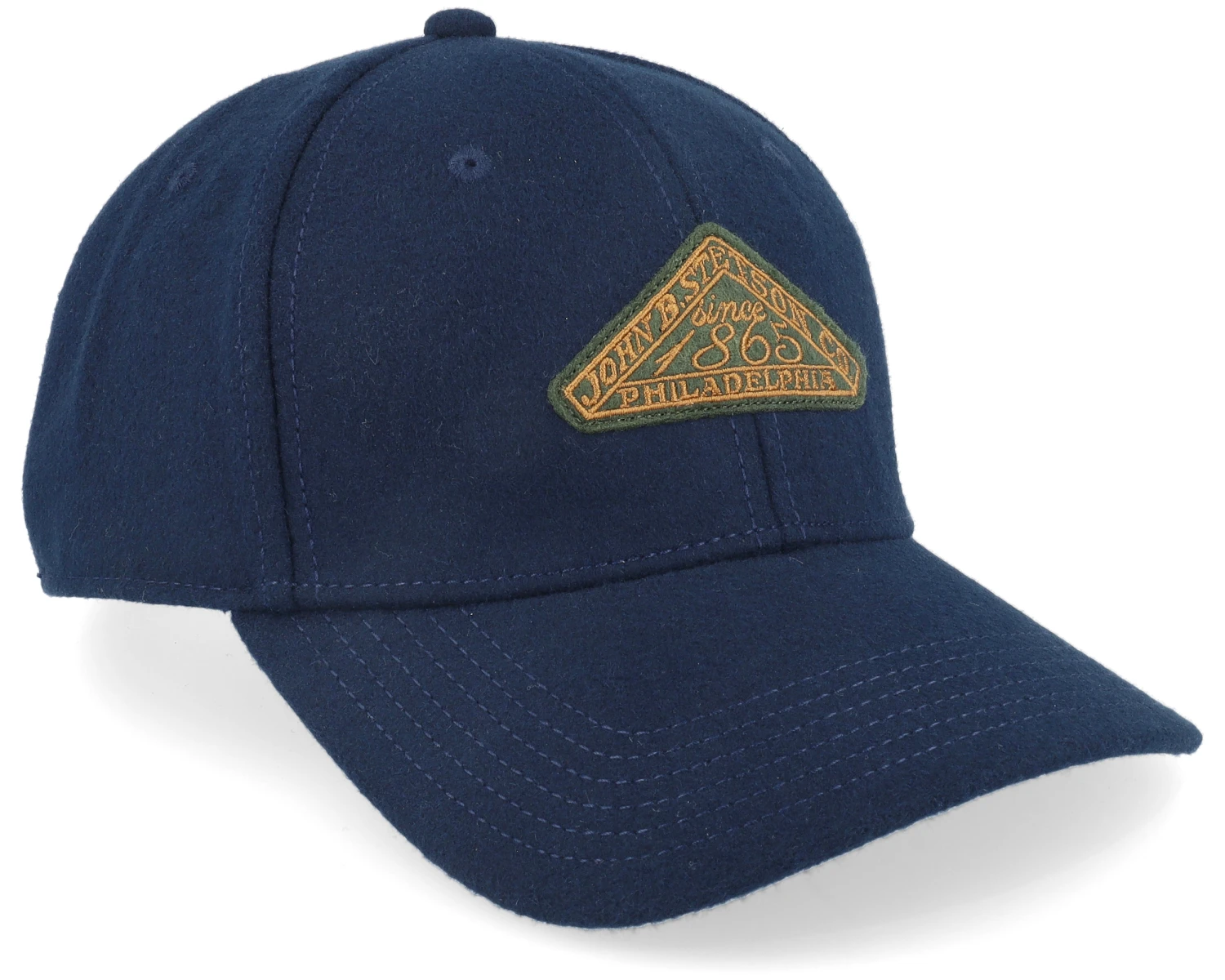 Baseball Cap Vintage Logo Patch Wool Navy Adjustable - Stetson 4 Baseball Cap Vintage Logo Patch Wool Navy Adjustable - Stetson - Image 2