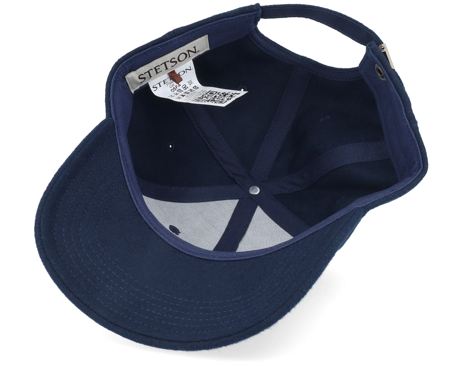 Baseball Cap Vintage Logo Patch Wool Navy Adjustable - Stetson 7 Baseball Cap Vintage Logo Patch Wool Navy Adjustable - Stetson - Image 5