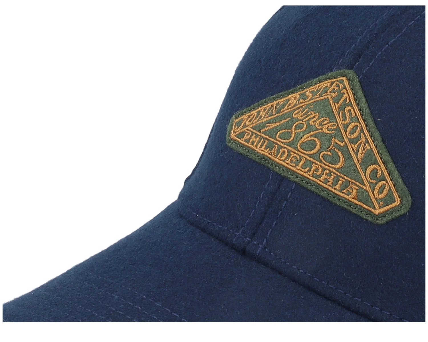 Baseball Cap Vintage Logo Patch Wool Navy Adjustable - Stetson 8 Baseball Cap Vintage Logo Patch Wool Navy Adjustable - Stetson - Image 6