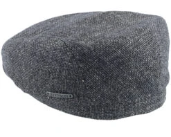 Driver Cap Virgin Wool/Linen Grey Flat Cap - Stetson -Stetson HS2312095 2 2