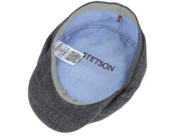 Driver Cap Virgin Wool/Linen Grey Flat Cap - Stetson -Stetson HS2312095 2 4