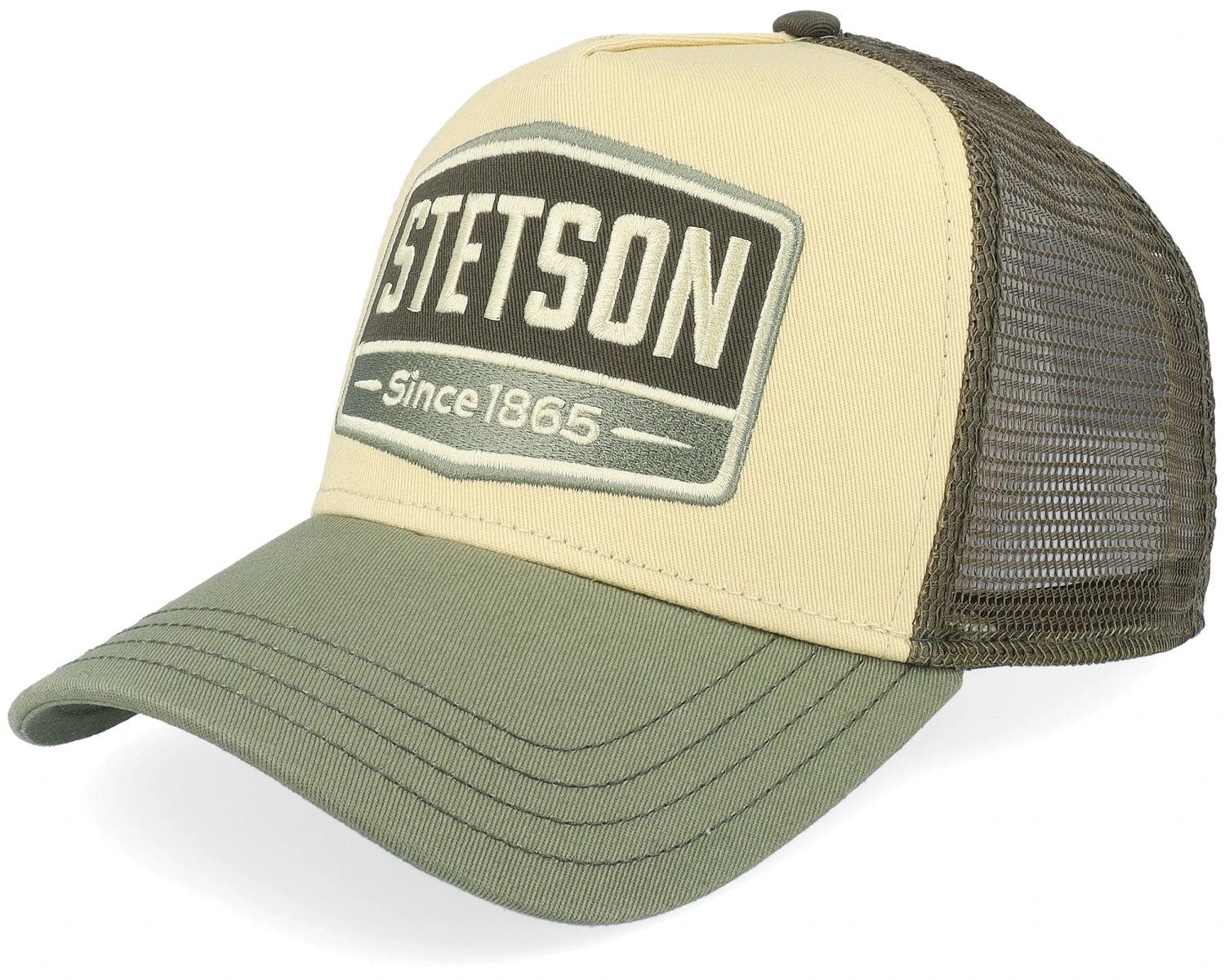 Gasoline Beige/Green Trucker - Stetson 3 Gasoline Beige/Green Trucker - Stetson