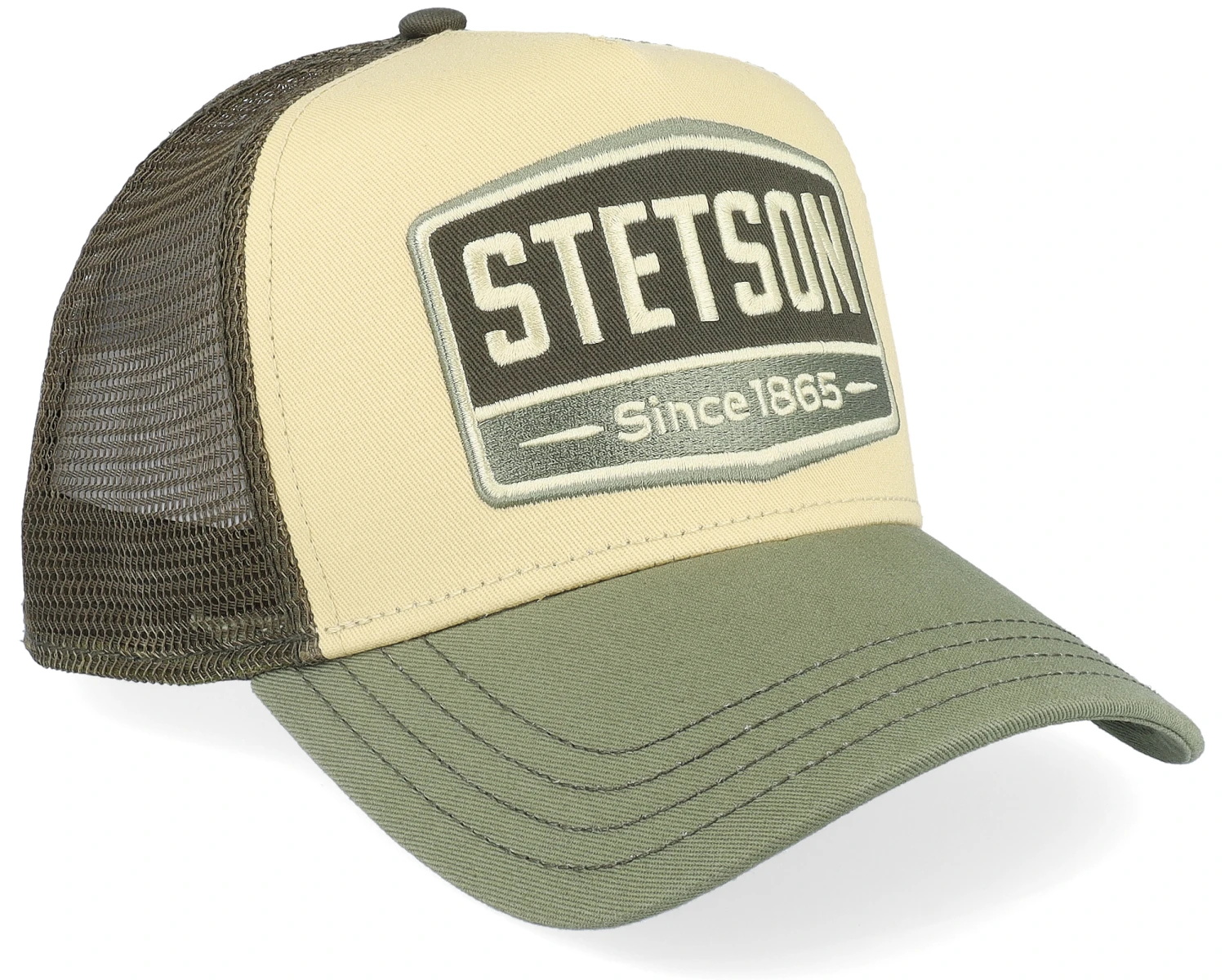 Gasoline Beige/Green Trucker - Stetson 4 Gasoline Beige/Green Trucker - Stetson - Image 2